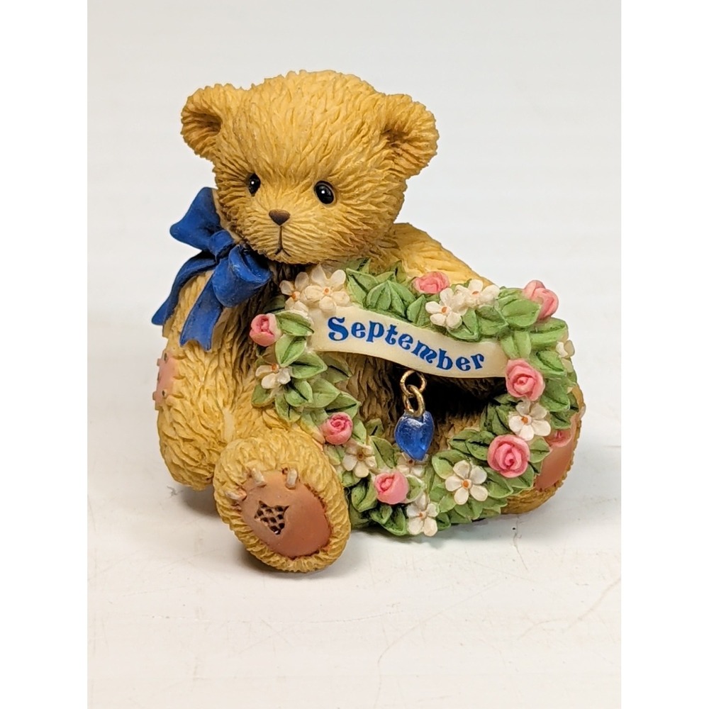 Cherished Teddies September Birthstone Figurine 111891 Enesco 2003 Vintage Bear